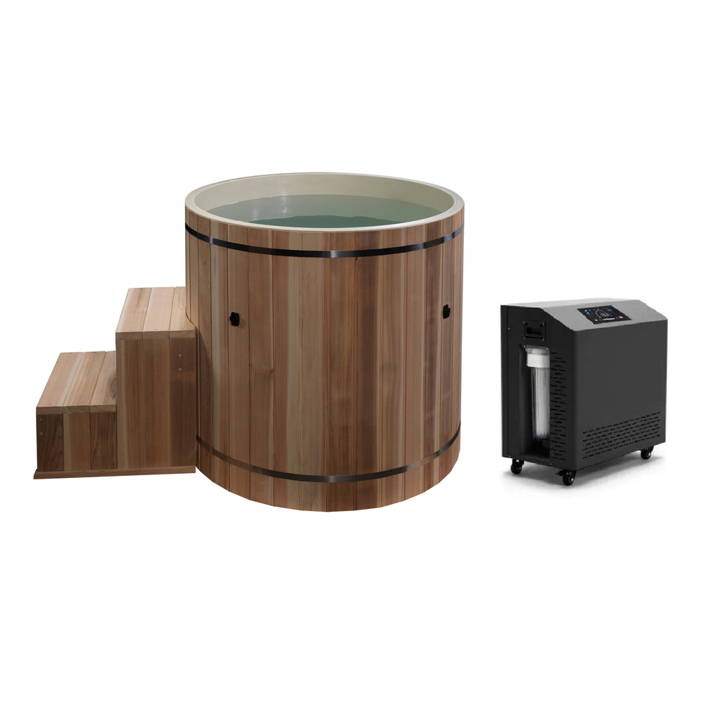 Golden Designs Dynamic Cold Therapy PVC Barrel Cold Plunge