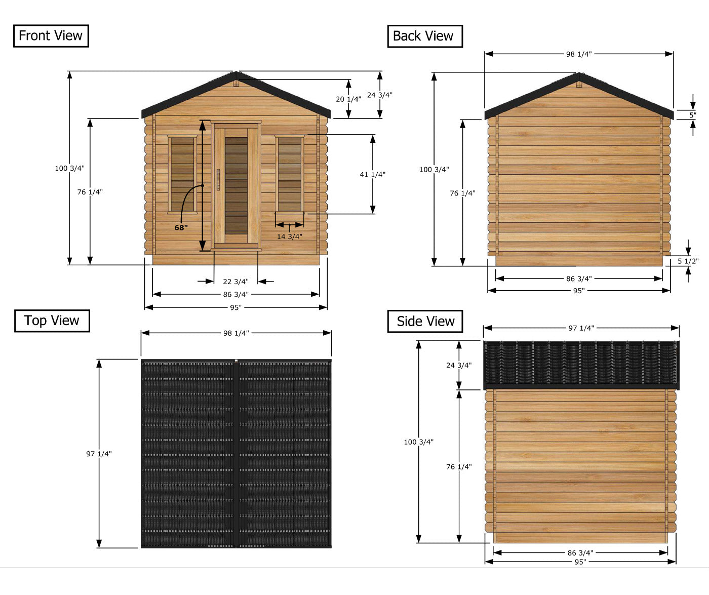 Dundalk Canadian Timber Georgian Cabin Sauna | CTC88W
