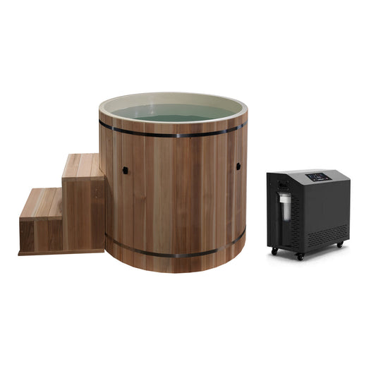 Golden Designs Dynamic Cold Therapy PVC Barrel Cold Plunge